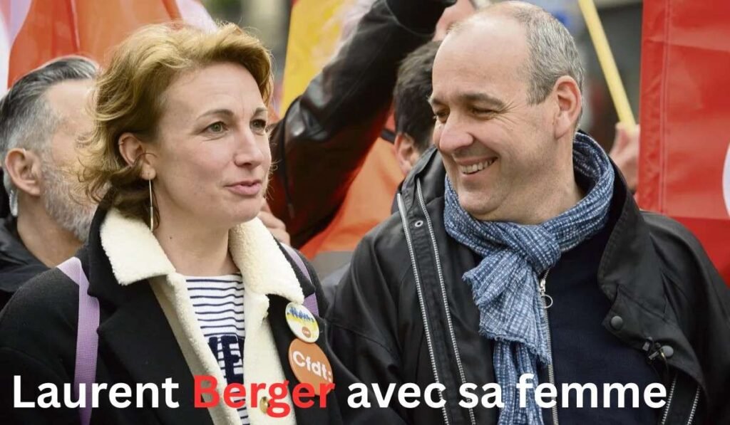 Laurent Berger avec sa femme